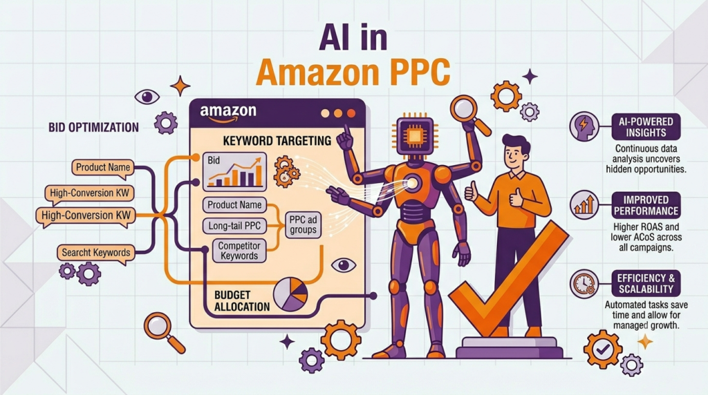 ai in amazon ppc management illustration