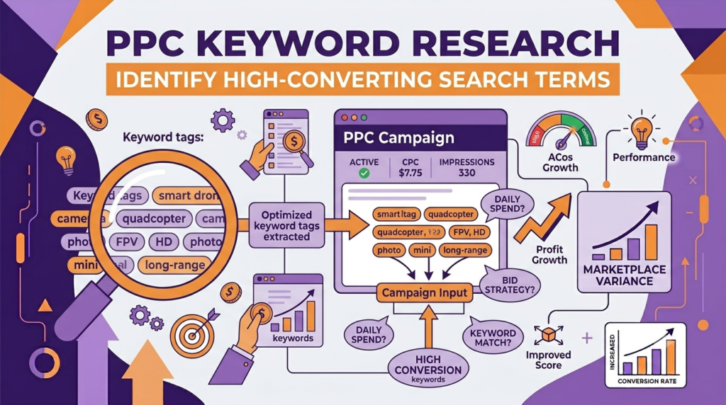 amazon ppc keyword research guide illustration