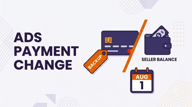 amazon ads credit card payment change seller balance